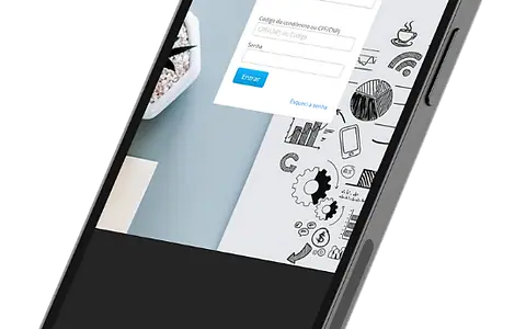 Celular com o sistema online da Allianz Ind aberto, mostrando o consumo de água da unidade